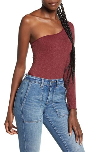 BDG Urban Outfitters + One-Shoulder Long Sleeve Bodysuit