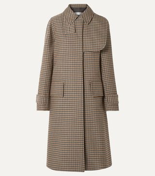 Victoria Beckham + Oversized Checked Wool Coat