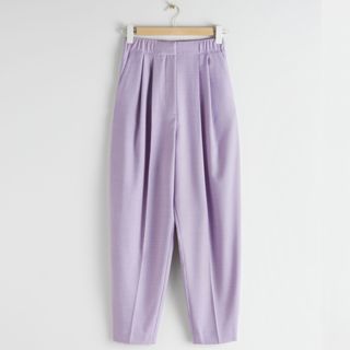 & Other Stories + Tailored Wool Blend Pleat Trousers