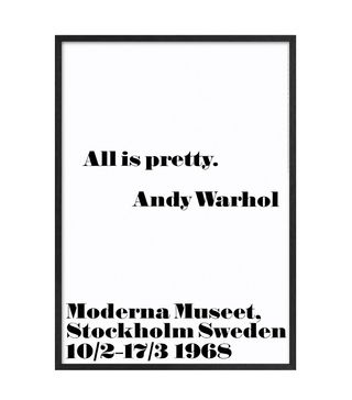 Andy Warhol + All Is Pretty Framed Print, 103 x 73cm