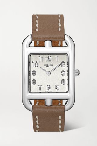 Hermès Timepieces + Cape Cod 23mm Small Stainless Steel and Leather Watch