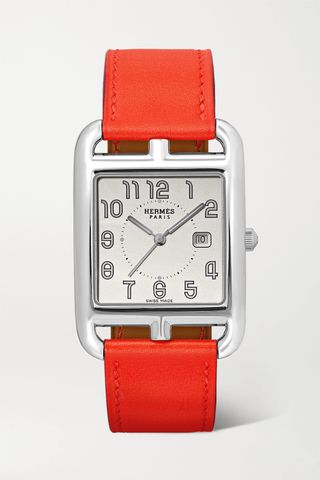 Hermès Timepieces + Cape Cod 29mm Large Stainless Steel and Leather Watch