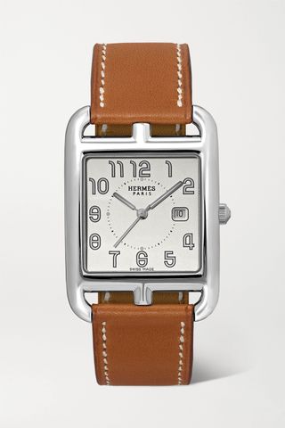 Hermès Timepieces + Cape Cod 29mm Large Stainless Steel and Leather Watch