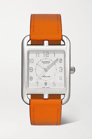 Hermès Timepieces + Cape Cod Automatic 29mm Large Stainless Steel and Leather Watch