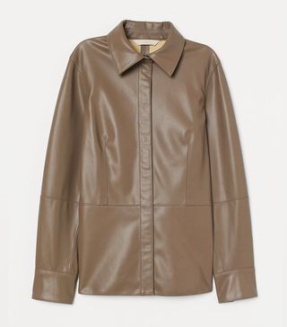 H&M + Imitation Leather Shirt