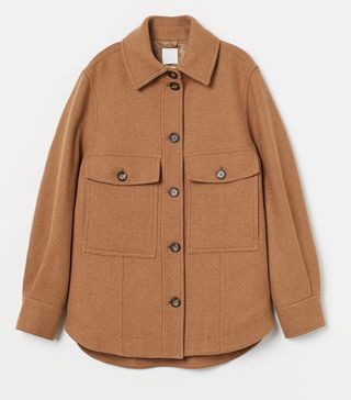 H&M + Wool-Blend Shirt Jacket