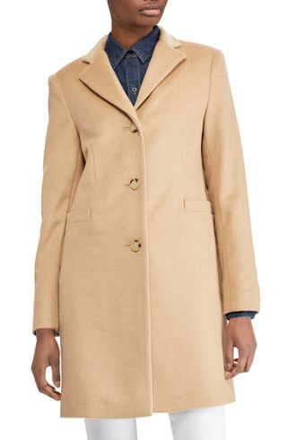 Lauren Ralph Lauren + Wool Blend Reefer Coat