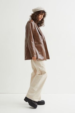 H&M + Faux Leather Jacket