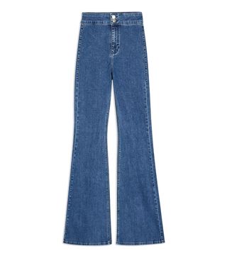 Topshop + Three Stretch Flare Jeans