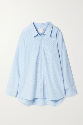 R13 + Oversized Pinstriped Cotton Oxford Shirt