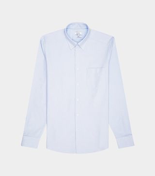 Reiss + Greenwich Soft Blue Soft Wash Button Down Oxford Shirt – Reiss