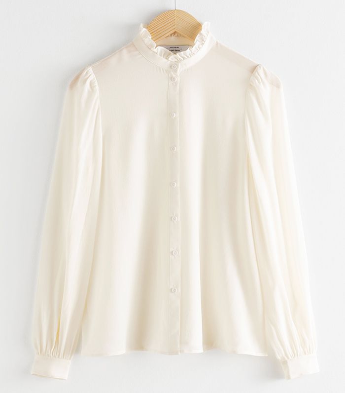 The Best Princess DianaInspired PieCrustCollar Blouses Who What Wear