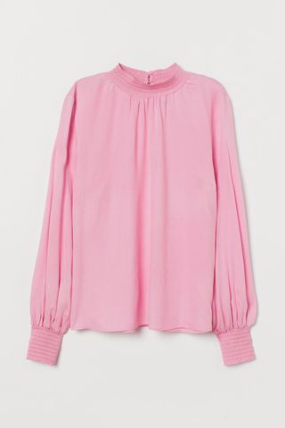 H&M + Stand-Up Collar Blouse