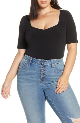 Leith + Sweetheart Neck Bodysuit