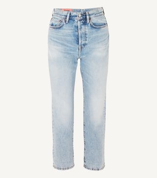 Acne Studios + Cropped High-Rise Straight-Leg Jeans