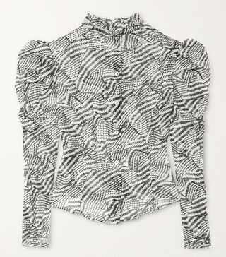 Isabel Marant + Emsley Printed Cotton and Silk-Blend Blouse
