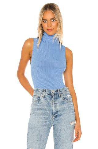 Free People + Take on the Turtle Bodysuit in Blue