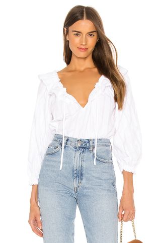 Free People + Lily of the Valley Blouse in White