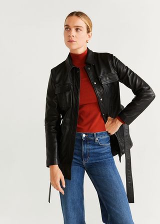 Mango + Pocket Leather Jacket