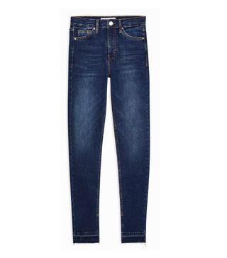 Topshop + Indigo Split Hem Jamie Jeans