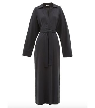 Lemaire + Polo-Collar Belted Cotton-Jersey Shirtdress