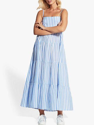 Seafolly + Stripe Tiered Dress, Chambray