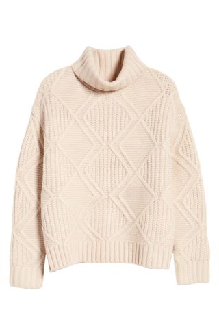 Caslon + Chunky Cable Knit Turtleneck Sweater
