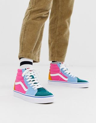 Vans + SK8-Hi Frayed Color Block Sneakers