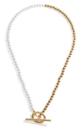 Baublebar + Imitation Pearl and Bead Toggle Choker Necklace