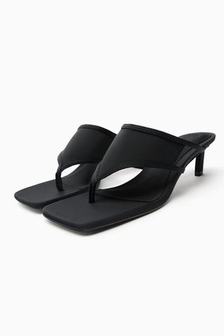 Zara + High-Heeled Fabric Sandals