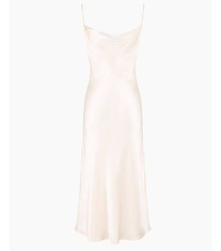 Sleeper + Silk ’90s Style Maxi Slip Dress in Pearl White