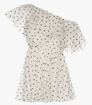 Giambattista Valli + One Shoulder Polka Dot Mini Dress