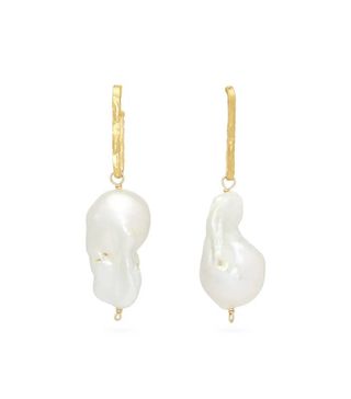 Alighieri + Pearl Drop 24kt Gold-Plated Earrings
