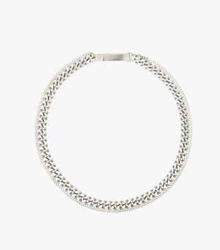 Saskia Diez + Sterling Silver Chain ID Choker Necklace