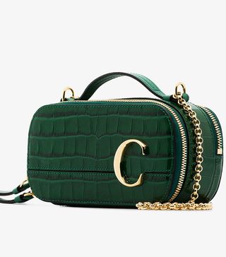 Chloé + C Crocodile-Effect Crossbody Bag