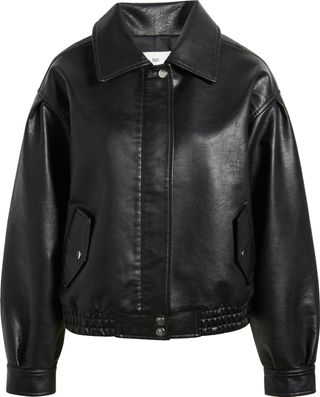 Bp + Oversize Faux Leather Jacket