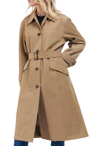 Barbour + Opal Water Resistant Belted Trench Coat
