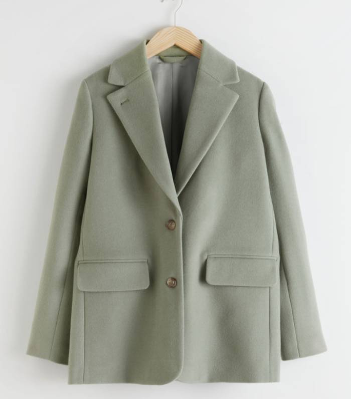 & Other Stories + Wool Blend Oversized Blazer
