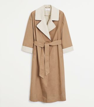 Mango + Contrast Flaps Trench