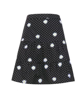 Dorothy Perkins + Black Daisy And Spot Print Tier Mini Skirt