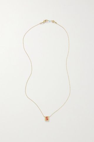 Roxanne Assoulin + Initial This Gold-Plated and Enamel Necklace