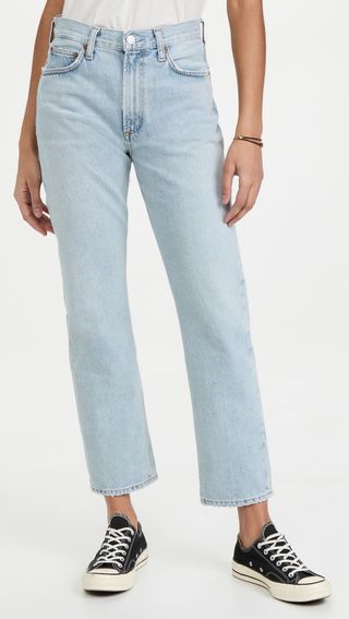 Agolde + Mia Jeans: Mid Rise Straight