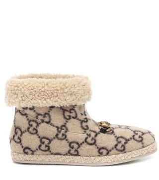 Gucci + Fria GG Wool-Blend Ankle Boots