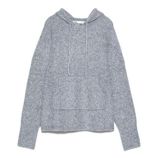 Zara + Hooded Knit Sweatshirt