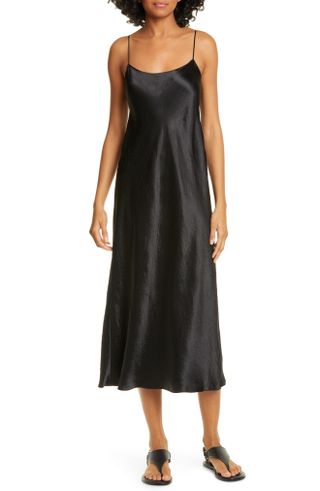 Vince + Satin Midi Slipdress