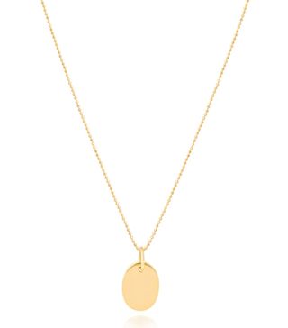 Astrid & Miyu + Basic 2.0 Oval Pendant Necklace in Gold