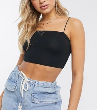 ASOS + Crop Bandeau With Skinny Straps