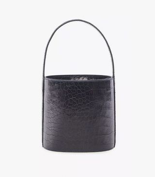 Staud + Navy Croc Bissett Bag