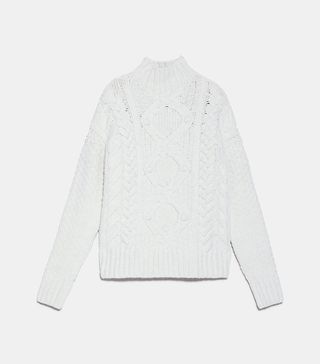 Zara + Woven Knit Sweater