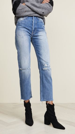 Trave + Harper Crop Slim Straight Jeans